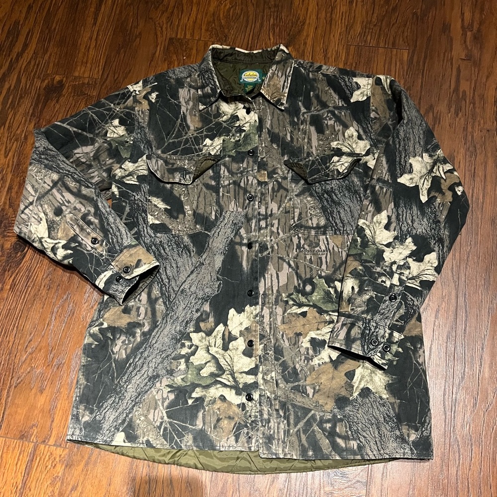 Cabela’s Vintage Mossy Oak Camo Button up, Long sleeve - men’s Lg Tall